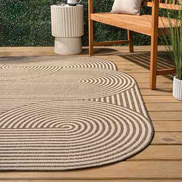Margot Modern Geometric Arch Stripe Area Rug